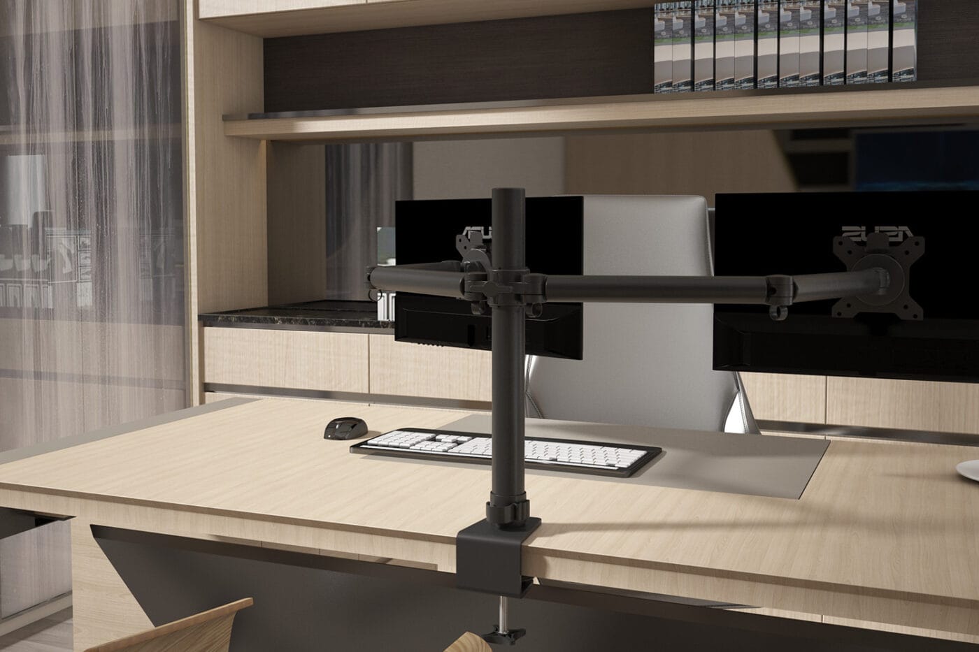 Dual Monitor Arm | Desk Mounted | Stand Desk